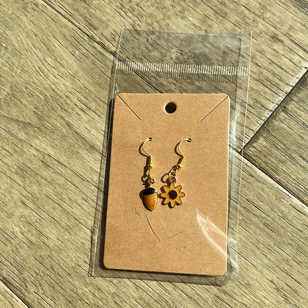 Gold handmade earrings